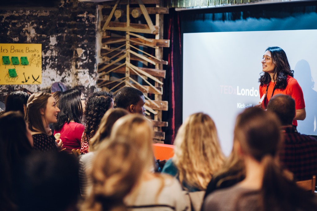 Ambica speaking at TEDxLondon